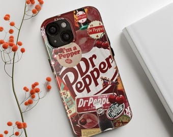 Vintage Dr Pepper Phone Case, Retro Soda Aesthetic Phone Case, Funny Retro Phone Case