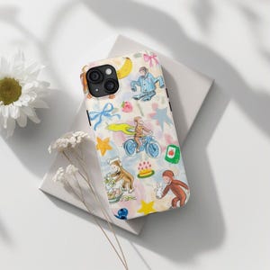 Curious George Phone Case, Cute Cartoon Monkey Cover, Fun Kids TV Show Case