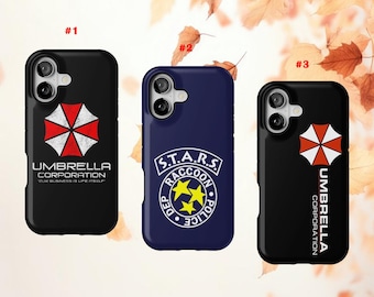 Resident Evil Phone Case, Raccoon City S.T.A.R.S Umbrella Corporation Phone Case, Leon Kennedy Game Cover, Horror Gamer Gift