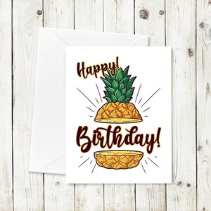 Pineapple Birthday Printable Card - Instant Download