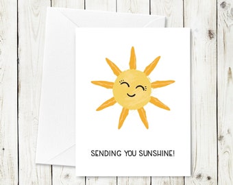 Sending You Sunshine Printable Card - Instant Download