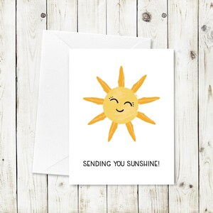 Sending You Sunshine Printable Card - Instant Download