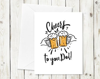 Cheers to You Printable Greeting Card - Instant Download