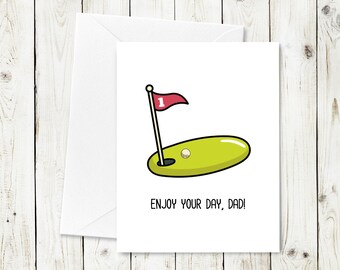 Golf Themed Printable Card for Dad - Instant Download