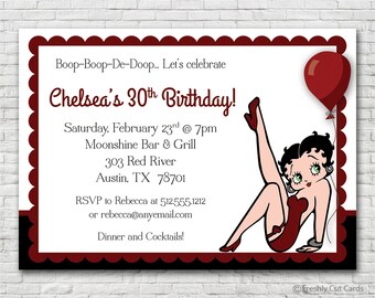 Betty Boop Bridal Shower Invitations 4