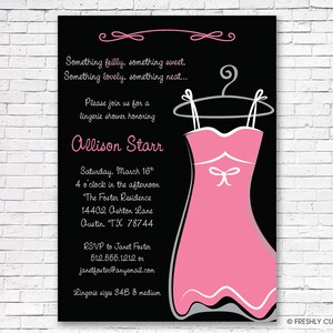 Printable Lingerie Shower Invitation Printable or Printed w/ FREE ...