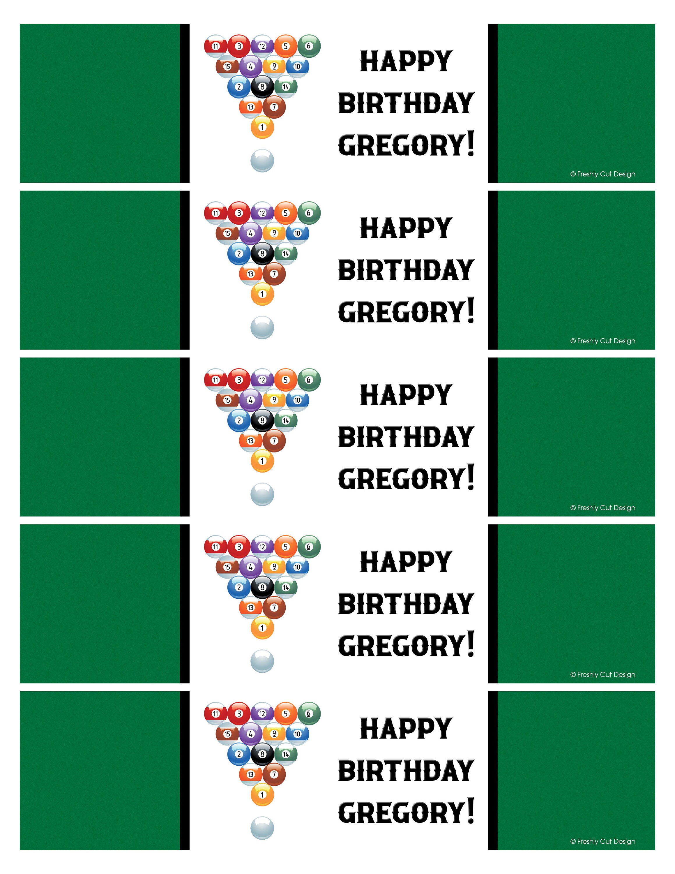 Rack Em up Billiards Water Bottle Labels - Etsy