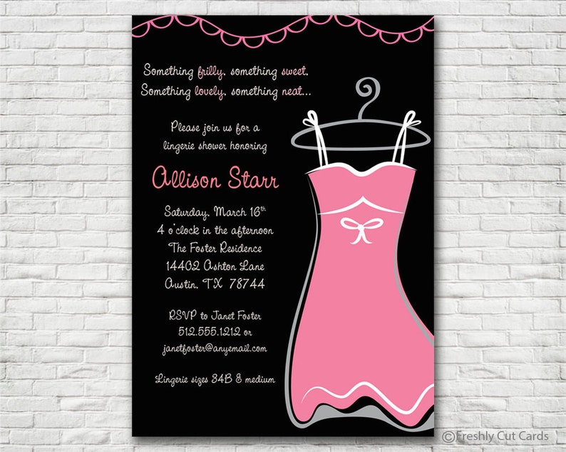 Printable Lingerie Shower Invitation Printable or Printed | Etsy