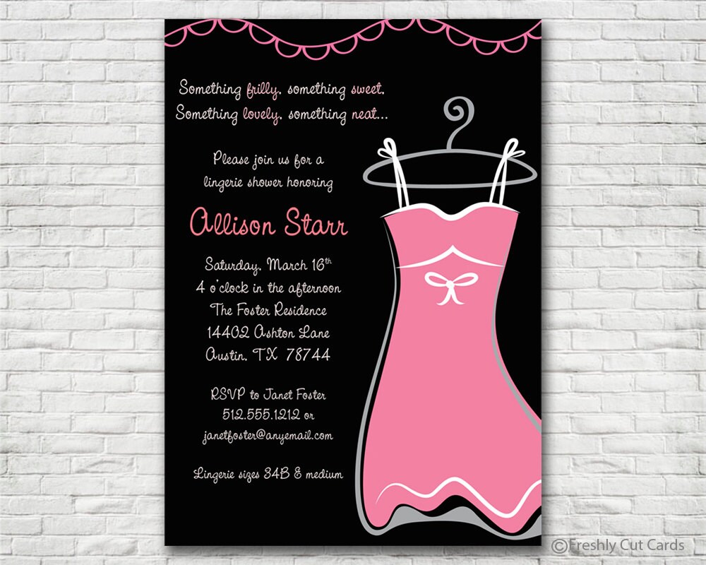 Printable Lingerie Shower Invitation Printable or Printed | Etsy