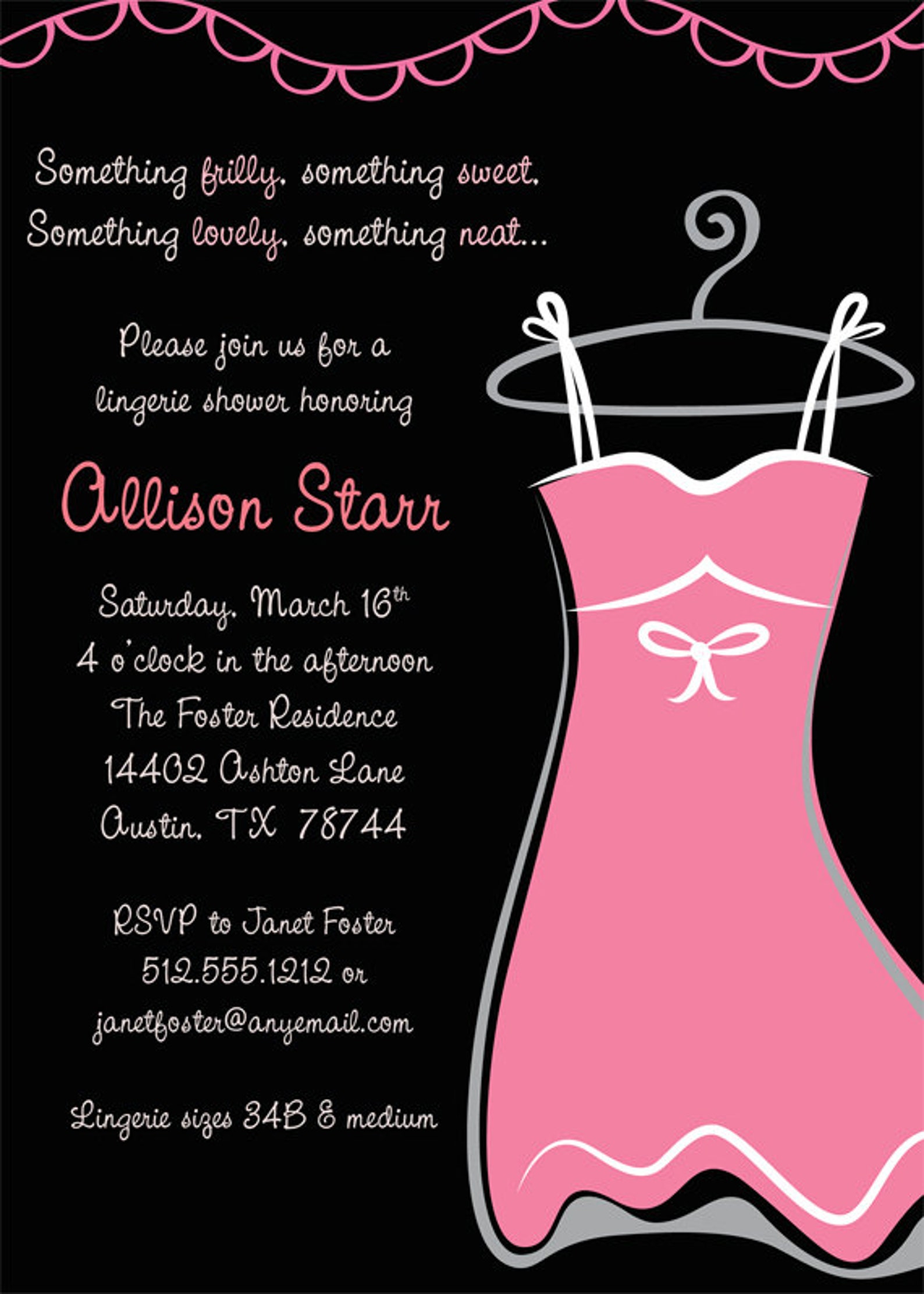 Printable Lingerie Shower Invitation Printable or Printed | Etsy