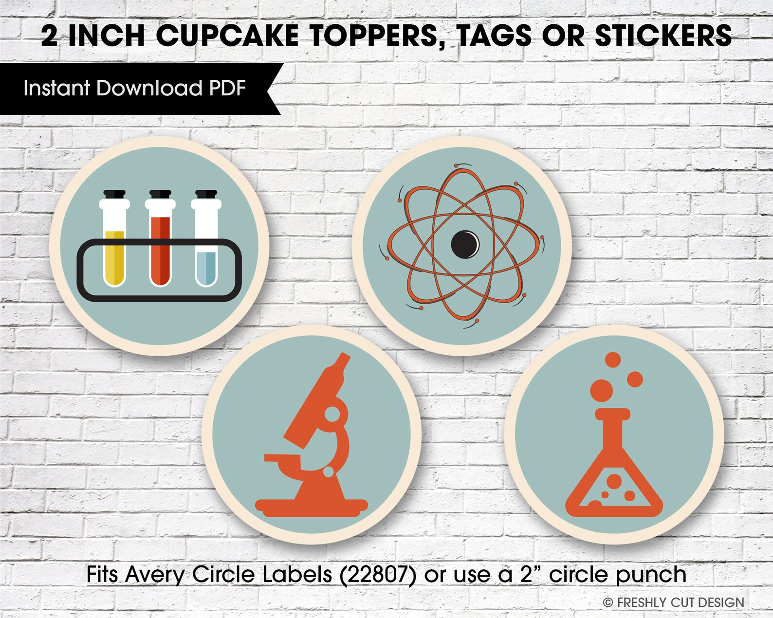 Science Topper Sticker Retro Science 2