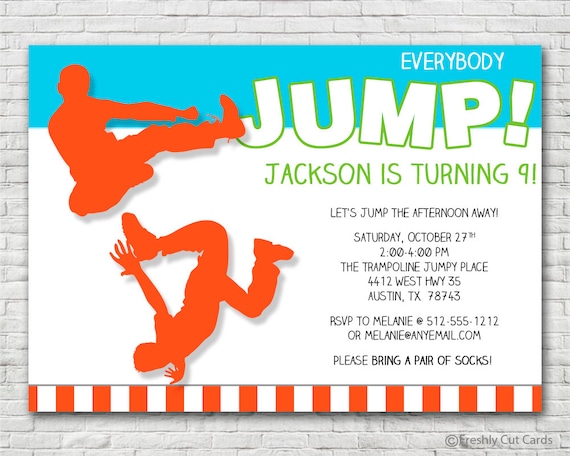 Free Printable Birthday Invitations Jump