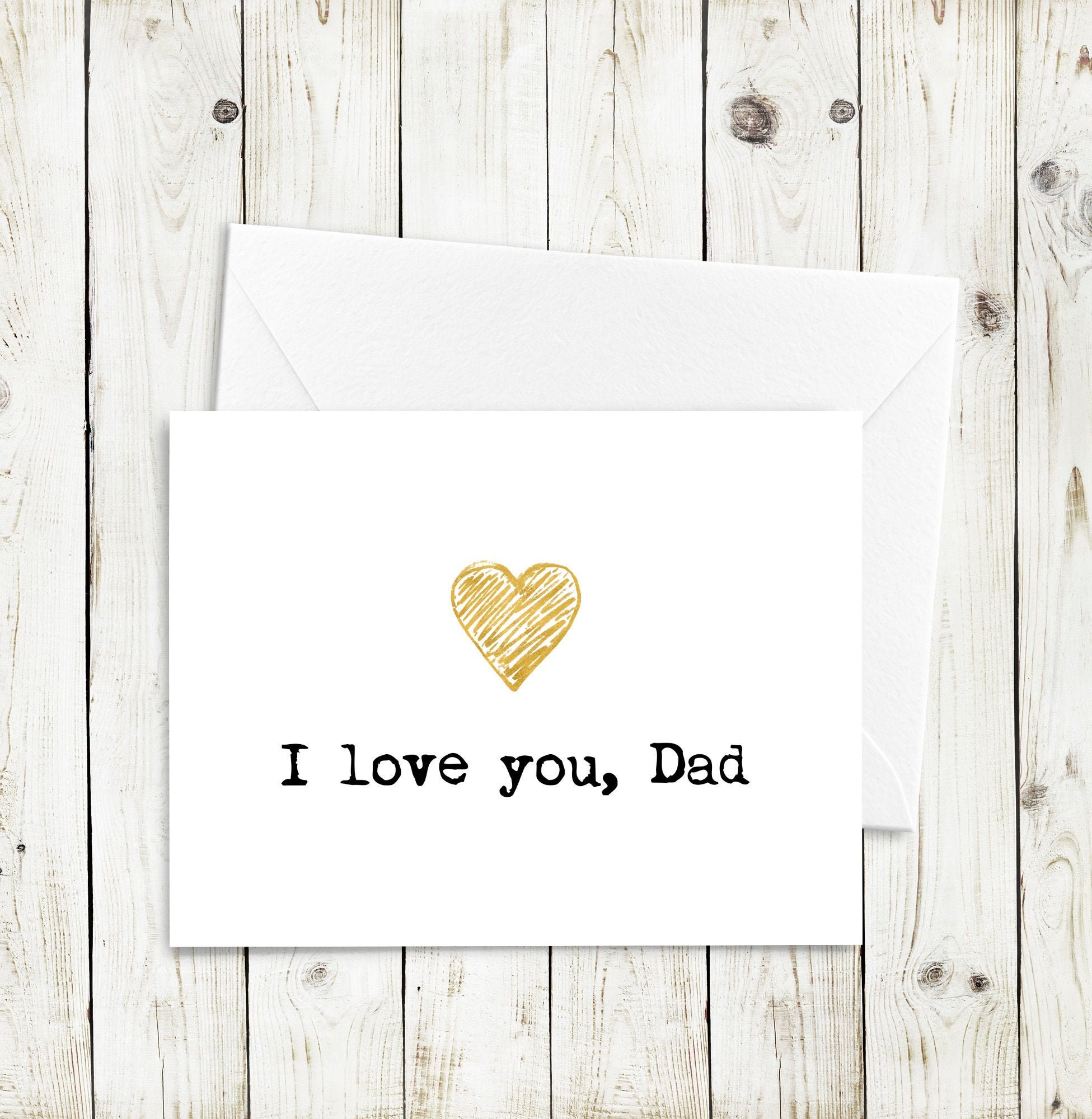 I Love You, Dad Printable Father's Day Card - Instant Download - Etsy