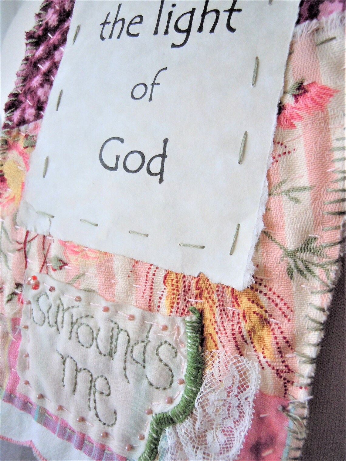 The light of God surrounds me wall quilt Etsy