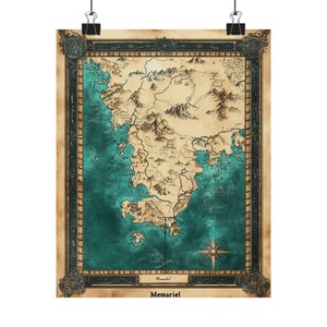 Memariel Map Poster: Mnemonic Ruins and Cognitive Routes Archive (8"x10")