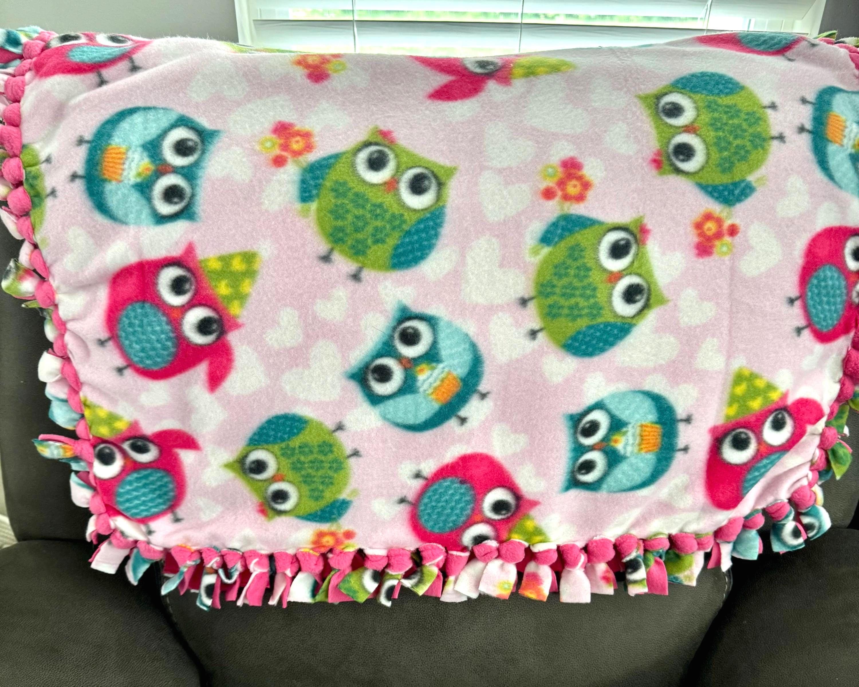 Pink Owl Blanket
