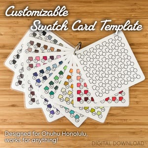 Swatch Card personnalisable (compatible Ohuhu Honolulu)