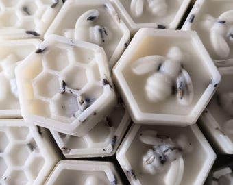 Handgemachte Lavendel Bienenwachs Melts | Sojafreie Wachs Melts | Natürlich und Luftreinigend