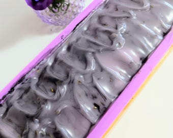 Jabón desintoxicante de lavanda en barra / Jabón de carbón activado elaborado mediante proceso en frío