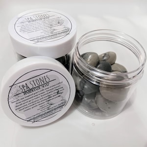 Spa Stone Goat Milk Soap | Travel Size Soap Bars - Peppermint, Eucalyptus, Rosemary Essential Oils