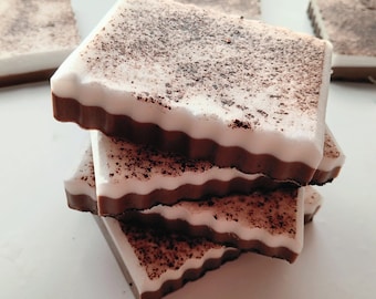Mokka-geitenmelkzeep | Handgemaakte koffie chocolade exfoliërende mokka zeepreep