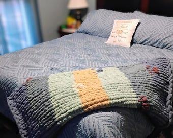 Handmade Chunky Knit Blanket | Cozy Home Decor Throw | Choose Your Size