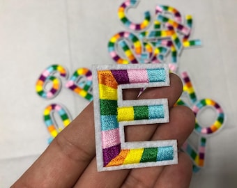 Vibrant Iron-On Letter Patches for DIY Projects