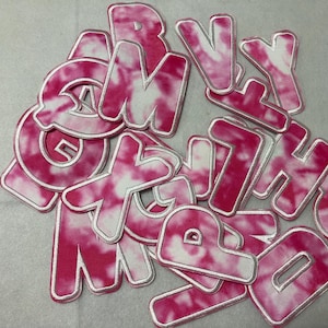 Bright Tie-Dye A-Z Alphabet Patches – Embroidered Iron-On Letters for Clothes, Bags, Hats, Shoes & DIY Custom Fashion Accessories