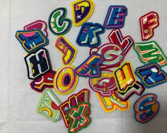 Multicolor Cartoon A-Z Iron On Letters  Washable Embroidered Patches for Kids Clothes, Bags, Hats - Fun DIY Name Labels