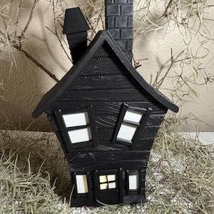 Mini Haunted House - Halloween Haunted House Tea Light Lantern - Spooky Halloween Decor for Home or Office