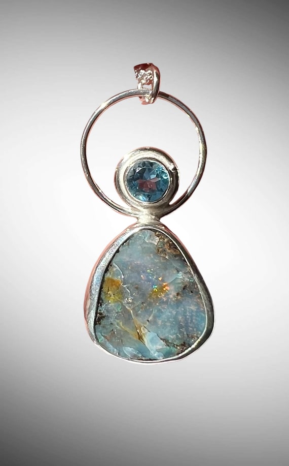 Opal and topaz pendant