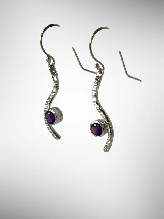 Twist of Amethyst Veil earrings