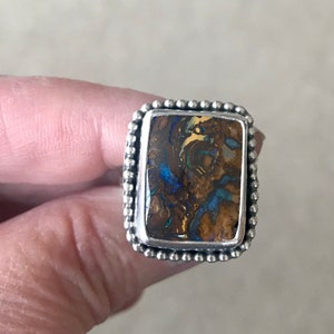 Boulder Opal ring