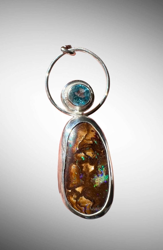 Opal and topaz pendant