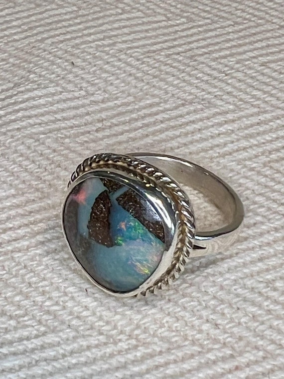 Beautiful boulder opal ring