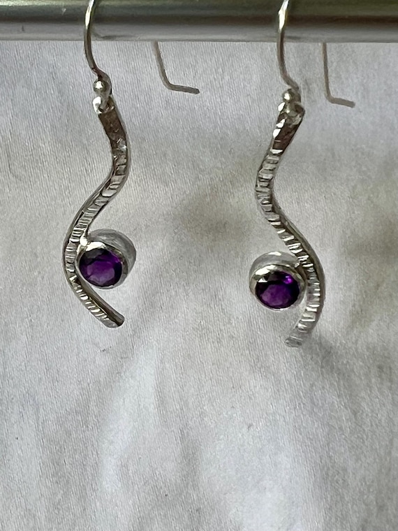 Twist of Amethyst Veil earrings