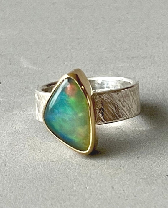 Ethiopian opal ring