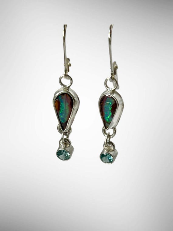Luminous Echoes of Opal Light earrings