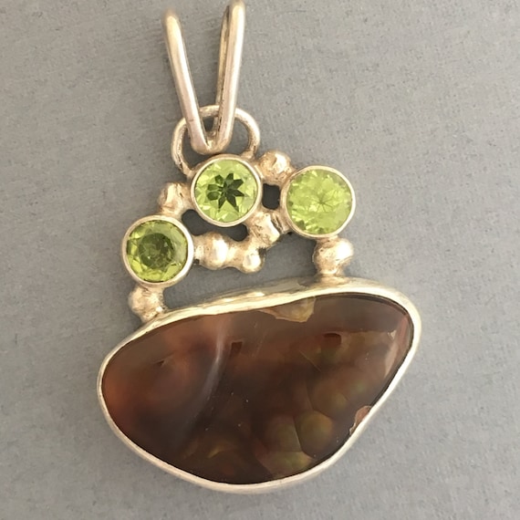 Mexican fire agate and peridot