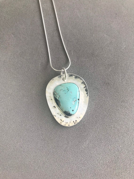 Blueberry turquoise pendant