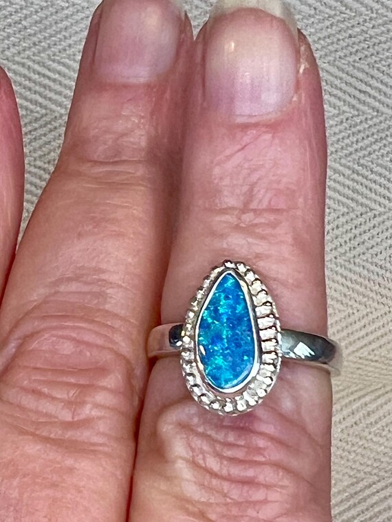 Beautiful boulder opal ring