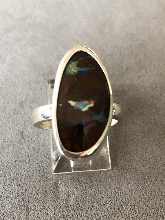Boulder Opal ring