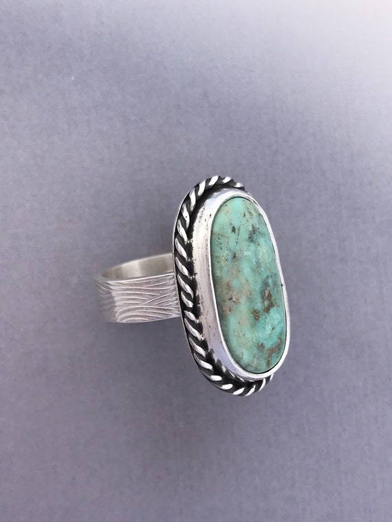 Subtle green turquoise ring