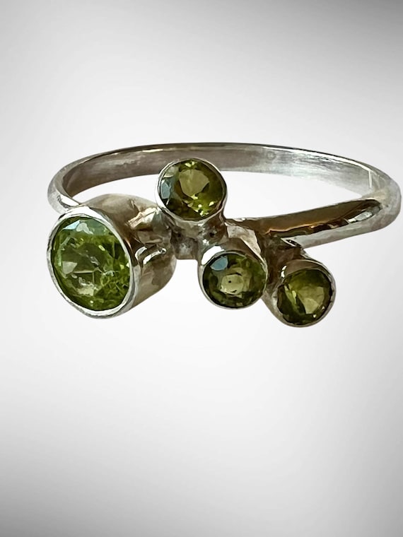 Peridot cluster ring