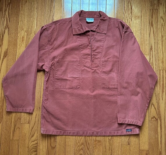 Buy Vintage Le Glazik / French Workwear Smock Pullover / Brick Red
