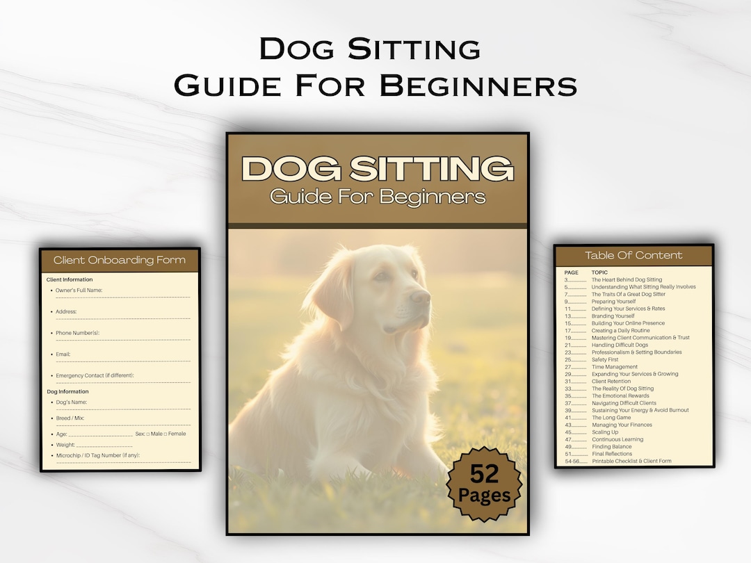 Dog Sitting Beginner’s Guide | Detailed Instructional Ebook | Instant ...