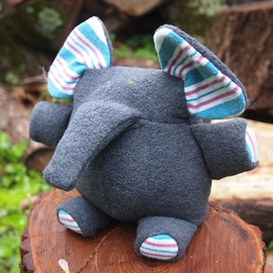 Plush Elephant made from Your Baby's Flannel Receiving Blanket and Fleece New Baby Gift Baby Shower Baby's First Birthday image 1