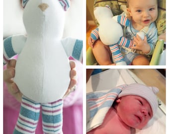 Receiving Blanket BEAR - Have Your Baby's Receiving Blanket made into a plush BEAR - Baby Shower Gift