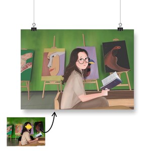 Custom Digital Portrait • Cute Cartoon Style Drawing • Personalized Gift for Couples, Friends, Family & Pets