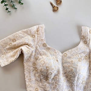Off-white Chikankari Blouse